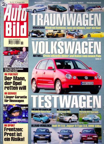 Deckblatt Auto Bild (33/2001)